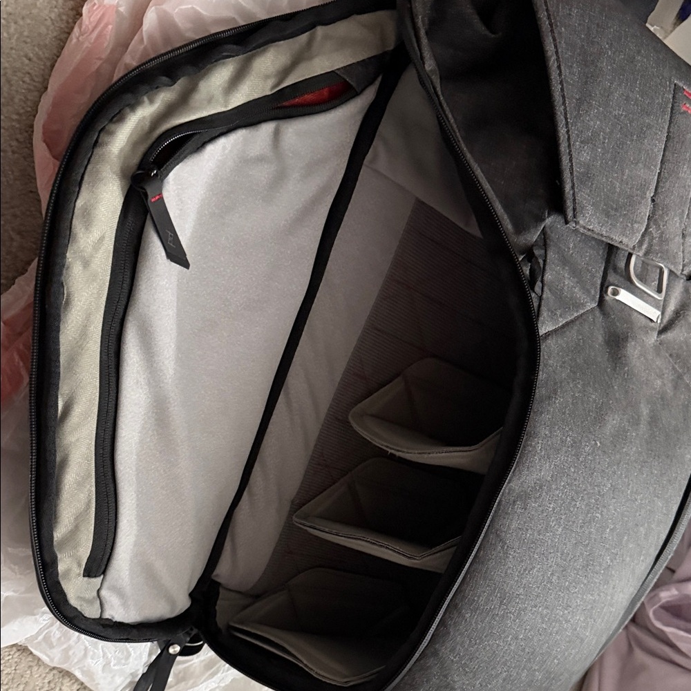 Men's Sleek Dark Gray Backpack - Picture 3 of 10